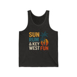 Sun Rum & Key West Fun Unisex Jersey Tank