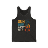 Sun Rum & Key West Fun Unisex Jersey Tank