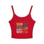 Sun, Rum & Key West Fun Spaghetti Strap Tank Top