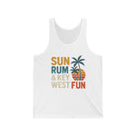 Sun Rum & Key West Fun Unisex Jersey Tank