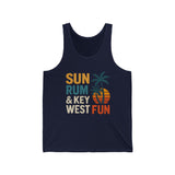 Sun Rum & Key West Fun Unisex Jersey Tank