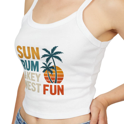 Sun, Rum & Key West Fun Spaghetti Strap Tank Top