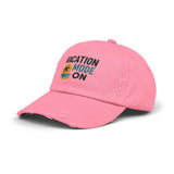 Vacation Mode On Distressed Hat