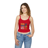 Sun, Rum & Key West Fun Spaghetti Strap Tank Top