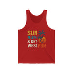 Sun Rum & Key West Fun Unisex Jersey Tank