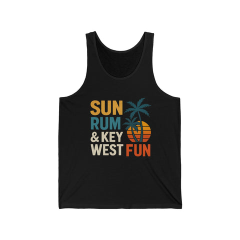 Sun Rum & Key West Fun Unisex Jersey Tank
