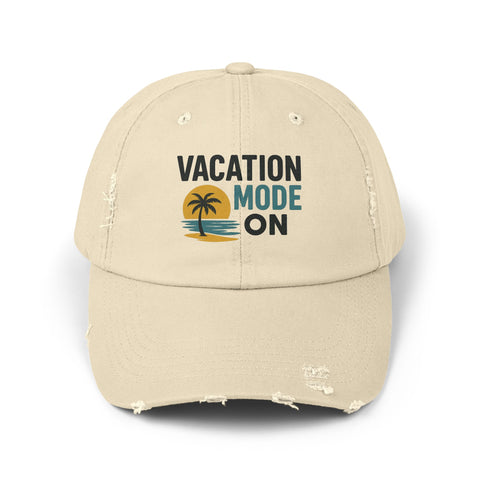 Vacation Mode On Distressed Hat